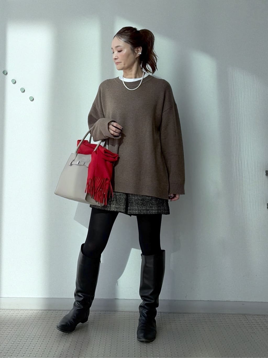 yoshikadoさんの「DRESSTERIOR｜◆【干場義雅&times;DRESSTERIOR】ウールカシミヤニット」を使ったコーディネート