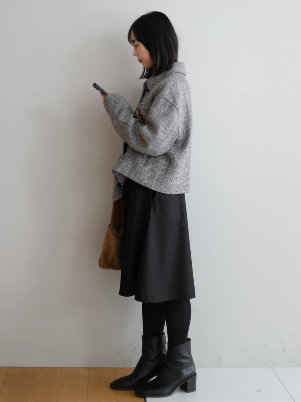 Kishimotoさんの「DRESSTERIOR｜◆エンブレムショートブルゾン」を使ったコーディネート