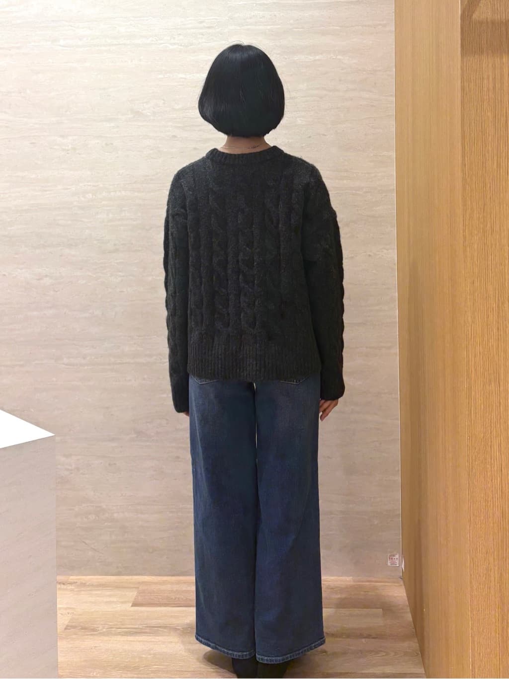 JIMAさんの「OPAQUE.CLIP｜MIXミドルゲージケーブルニット【洗濯機OK】」を使ったコーディネート