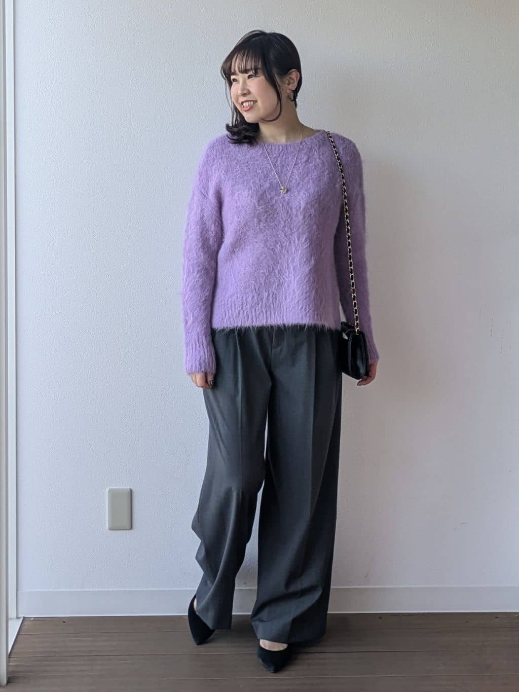 なみきさんの「UNTITLED｜【ゆったり】アルパカ混シャギーニット」を使ったコーディネート
