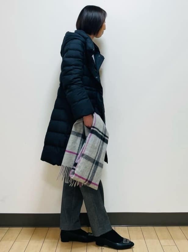 Riiさんの「Reflect｜【SS-4Lサイズ／ウエスト調整可】フーデッドロングダウンコート」を使ったコーディネート