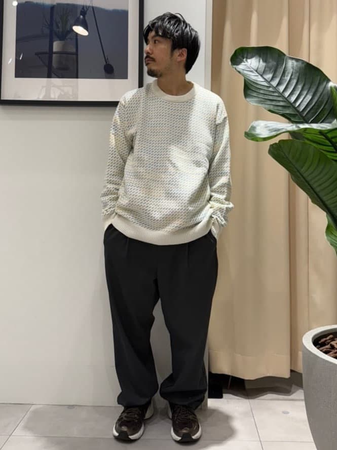はさんの「THE SHOP TK｜バーズアイグラデーションニット 洗濯機OK／ユニセックスでおすすめ！」を使ったコーディネート