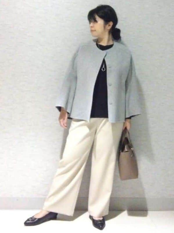 sakoさんの「Reflect｜【パンツ合わせにぴったり◎】ゆったりオフボディニット」を使ったコーディネート
