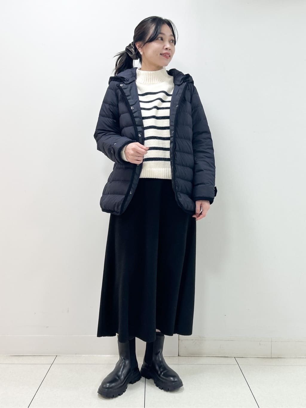 Kaiさんの「Dessin｜【撥水・2WAY】ミュラーダウンコートミドル丈」を使ったコーディネート