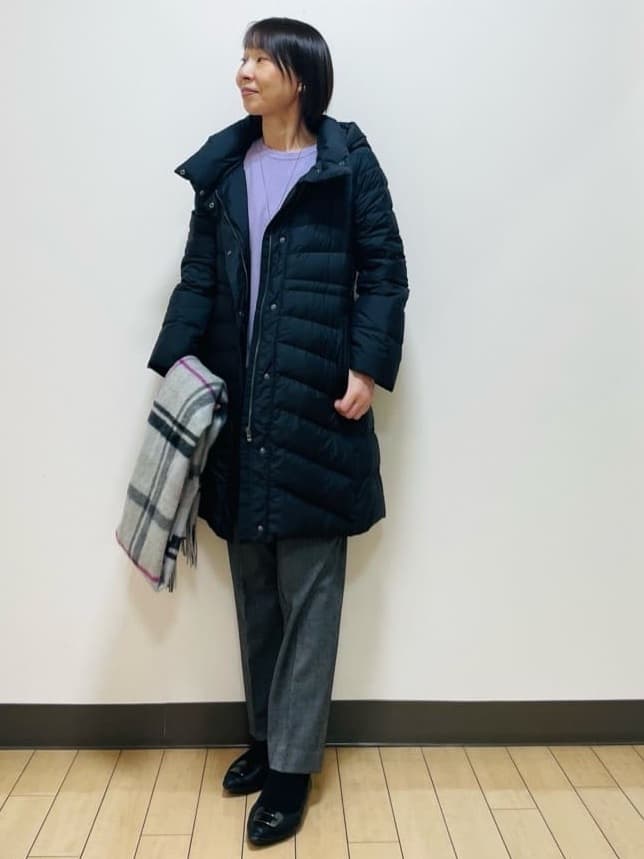 Riiさんの「Reflect｜【SS-4Lサイズ／ウエスト調整可】フーデッドロングダウンコート」を使ったコーディネート