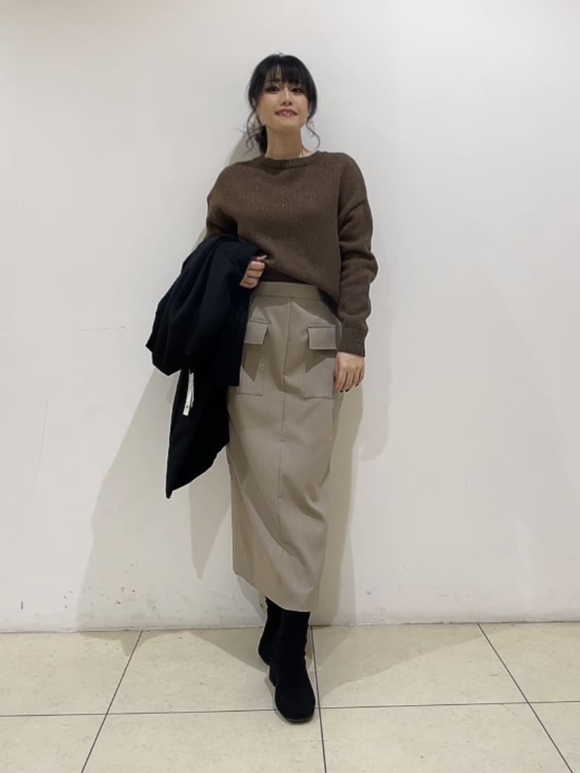watanabeさんの「UNTITLED｜【セットアップ可/ゆったり】ウール混ラメニット」を使ったコーディネート