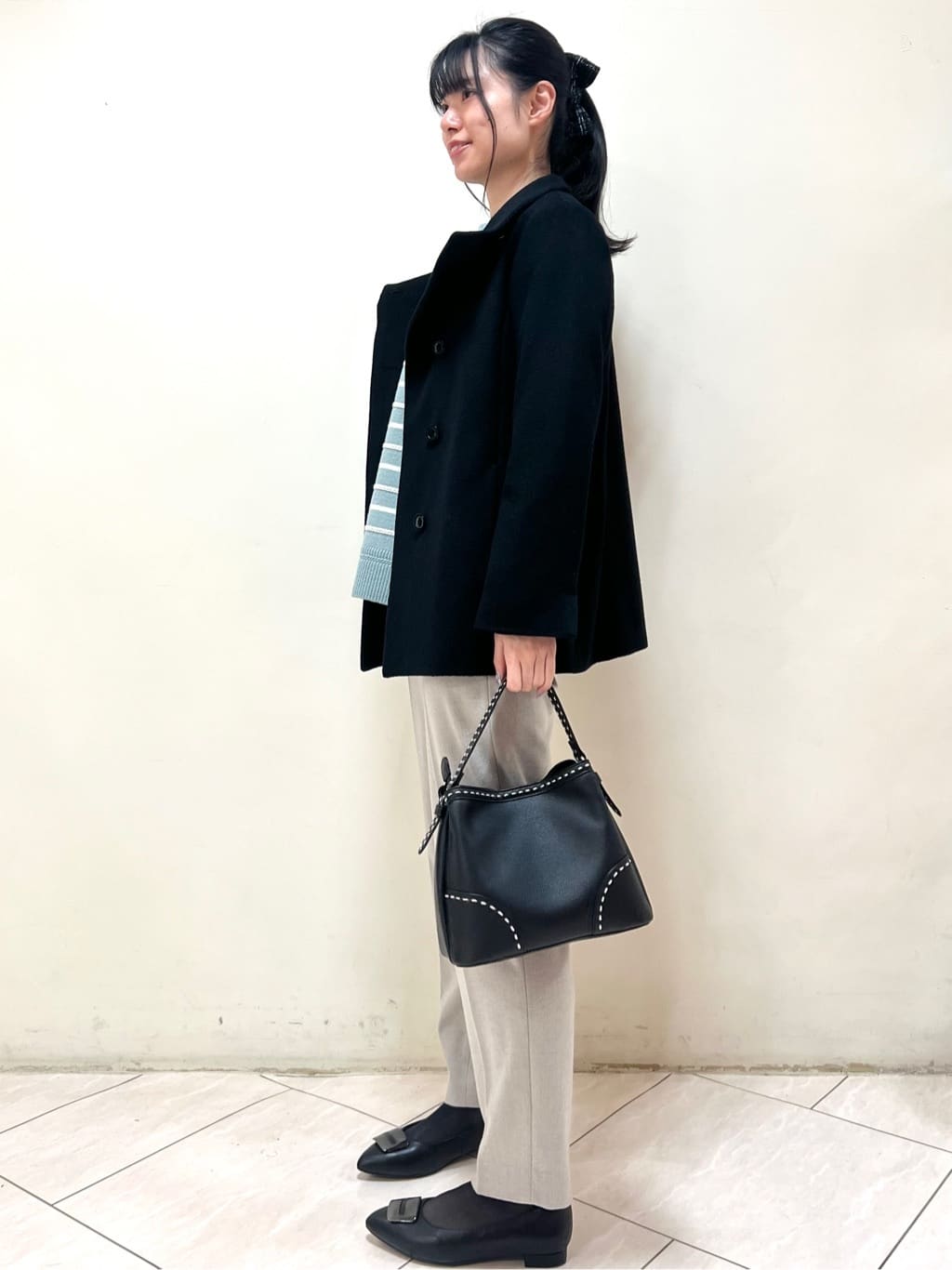 yanaさんの「Reflect｜Y字シルエット淡水パールネックレス」を使ったコーディネート
