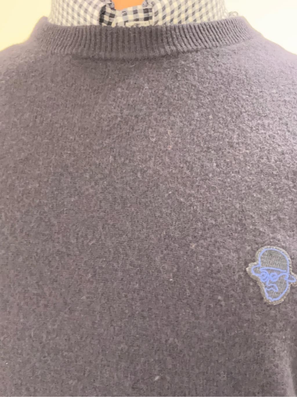 及川さんの「TAKEO KIKUCHI｜【Air Palette Knit】ワンポイント カラーニット プルオーバー」を使ったコーディネート