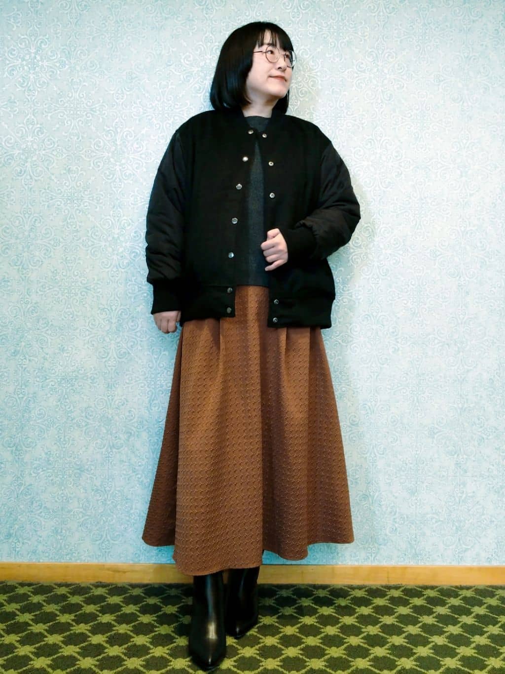 みいさんの「index｜サイド編地切替ニットトップス／セットアップ対応【洗濯機OK】」を使ったコーディネート