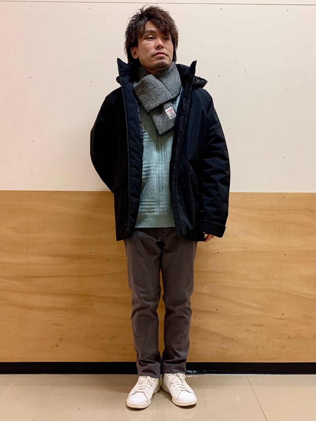 MATUさんの「THE SHOP TK｜【軽くて、暖かい】SORONA／ソロナ 中綿ブルゾン 防風/軽量/洗濯機OK/フード脱着可」を使ったコーディネート