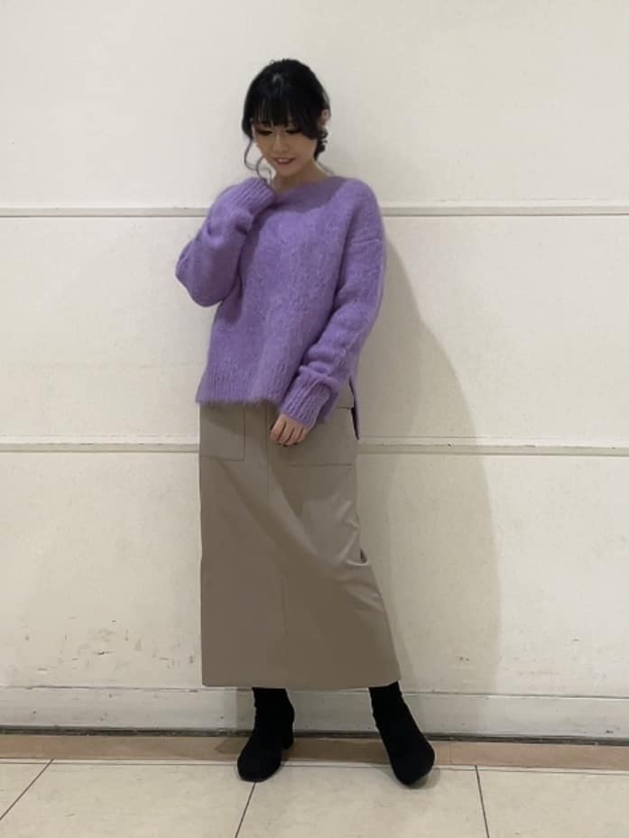 watanabeさんの「UNTITLED｜【ゆったり】アルパカ混シャギーニット」を使ったコーディネート