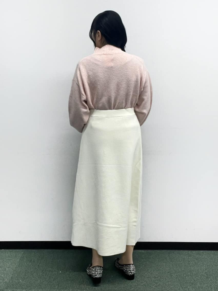 Hitomiさんの「index｜選べる2丈 ハイネックカラーミックスラメニット【洗濯機OK】」を使ったコーディネート