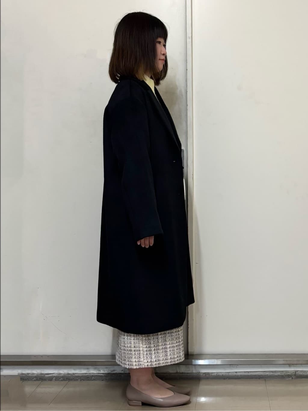 やまさんの「OPAQUE.CLIP｜カシミヤブレンドウールチェスターコート」を使ったコーディネート