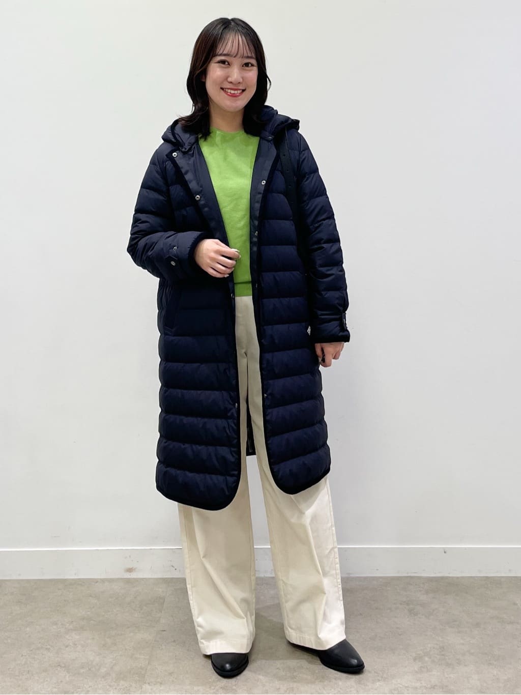 yukariさんの「Dessin｜【洗える】ウールブレンド後ろボタンニット」を使ったコーディネート