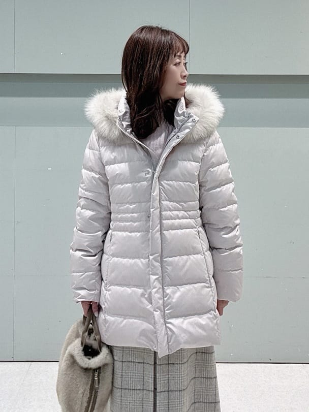 makiさんの「UNTITLED｜【洗える】スポンディッシュ ボトルネックニット」を使ったコーディネート