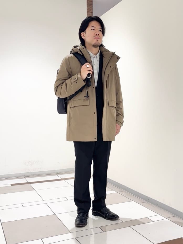 及川さんの「TAKEO KIKUCHI｜【None Of Stress】ストレッチ ダウンブルゾン」を使ったコーディネート