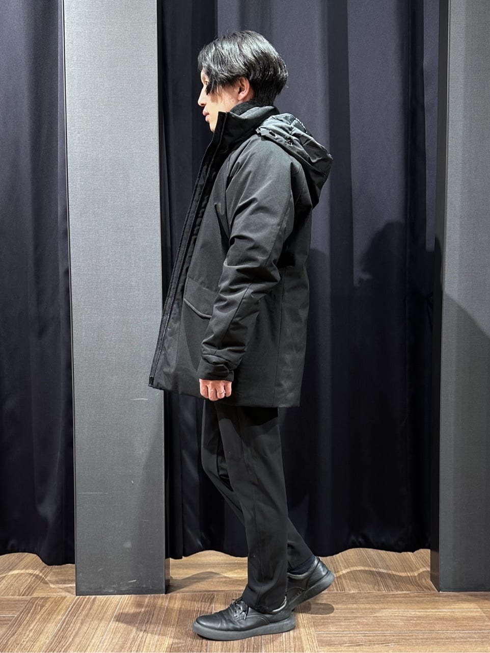 tomoyaさんの「THE SHOP TK｜【軽くて、暖かい】SORONA／ソロナ 中綿ブルゾン 防風/軽量/洗濯機OK/フード脱着可」を使ったコーディネート