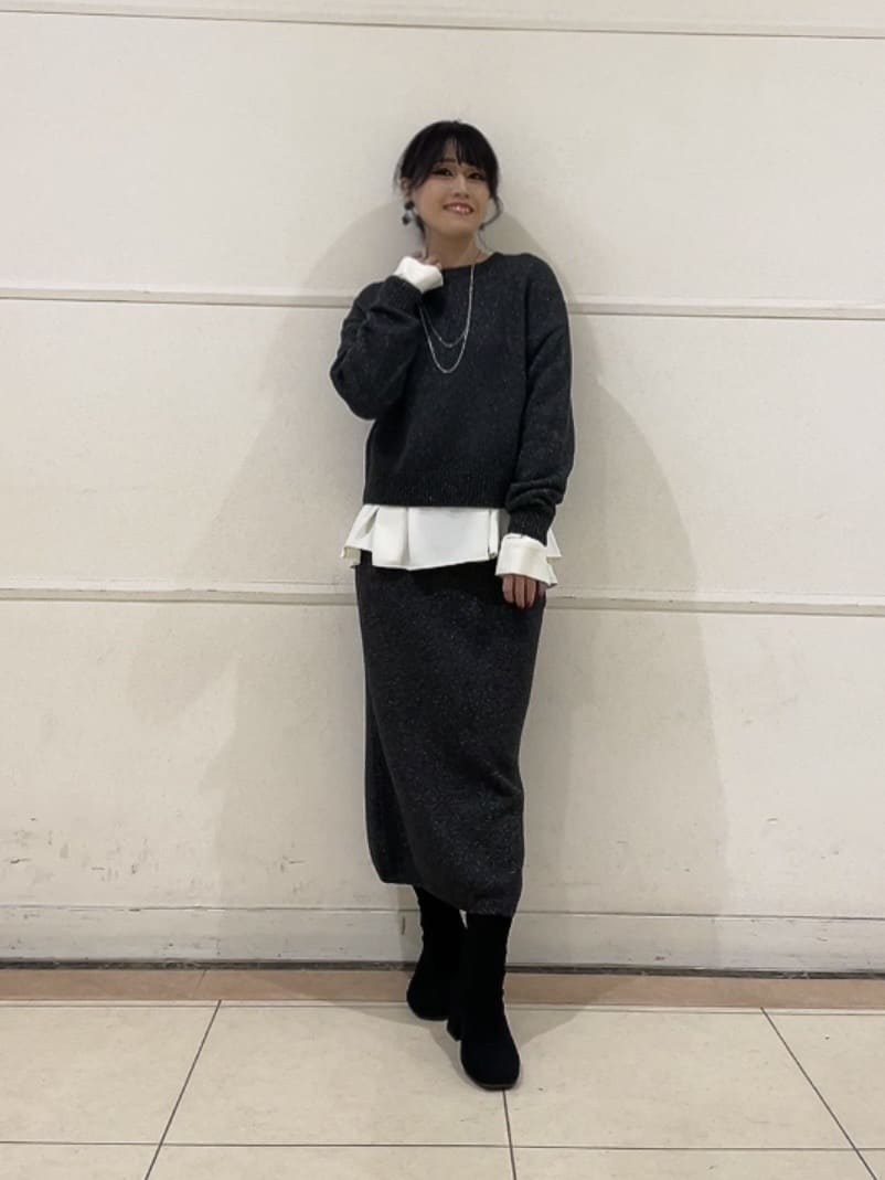 watanabeさんの「UNTITLED｜【セットアップ可/ゆったり】ウール混ラメニット」を使ったコーディネート