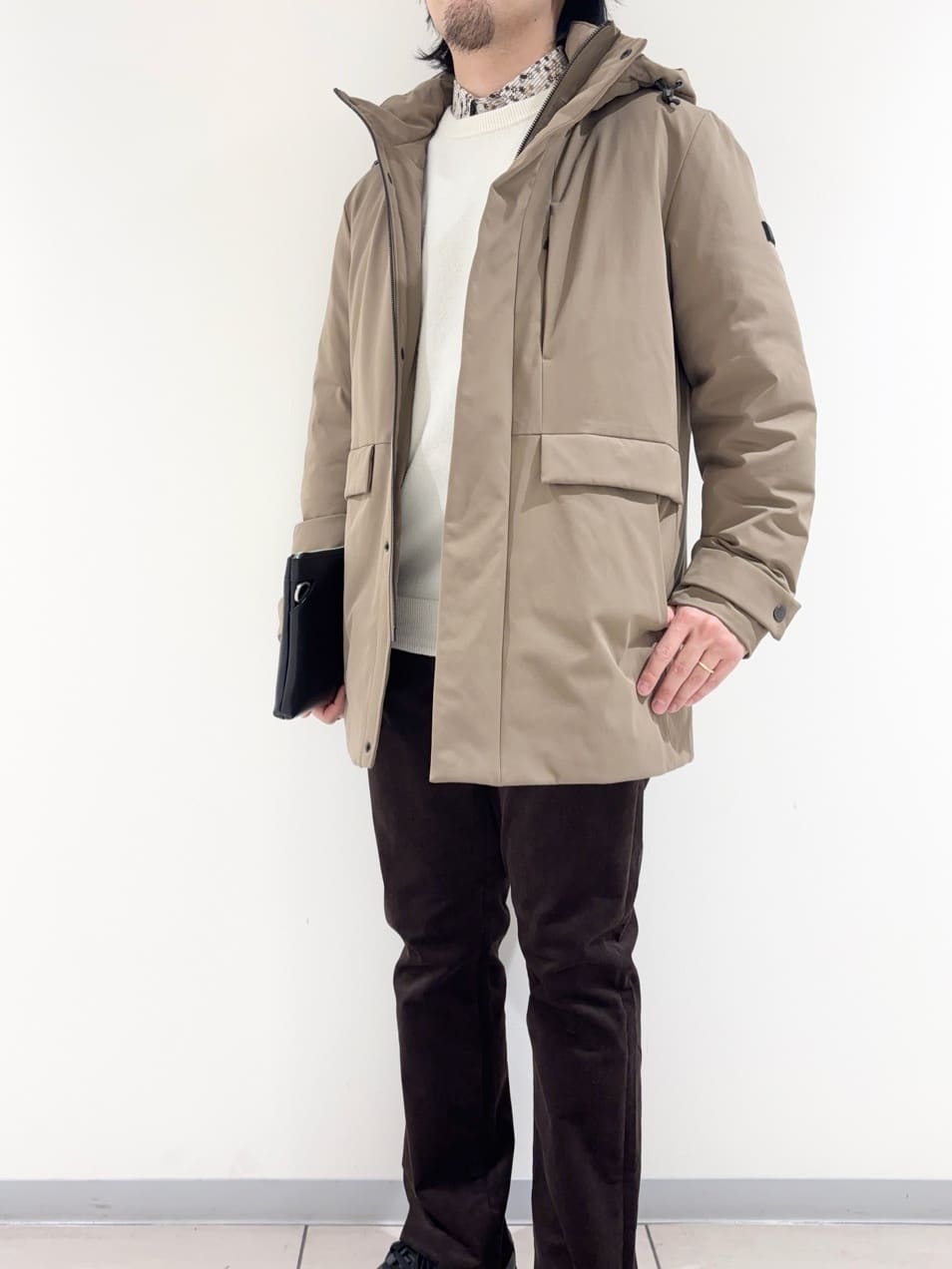 及川さんの「TAKEO KIKUCHI｜【None Of Stress】ストレッチ ダウンブルゾン」を使ったコーディネート