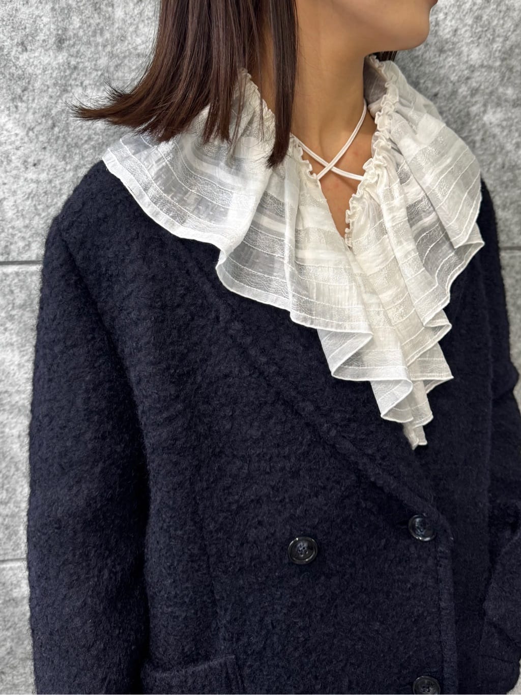 uchi__yamaさんの「CODE A｜dream ruffle lace blouse」を使ったコーディネート