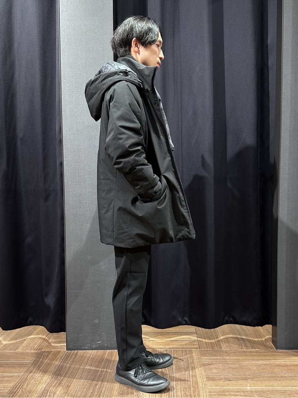 tomoyaさんの「THE SHOP TK｜【軽くて、暖かい】SORONA／ソロナ 中綿ブルゾン 防風/軽量/洗濯機OK/フード脱着可」を使ったコーディネート