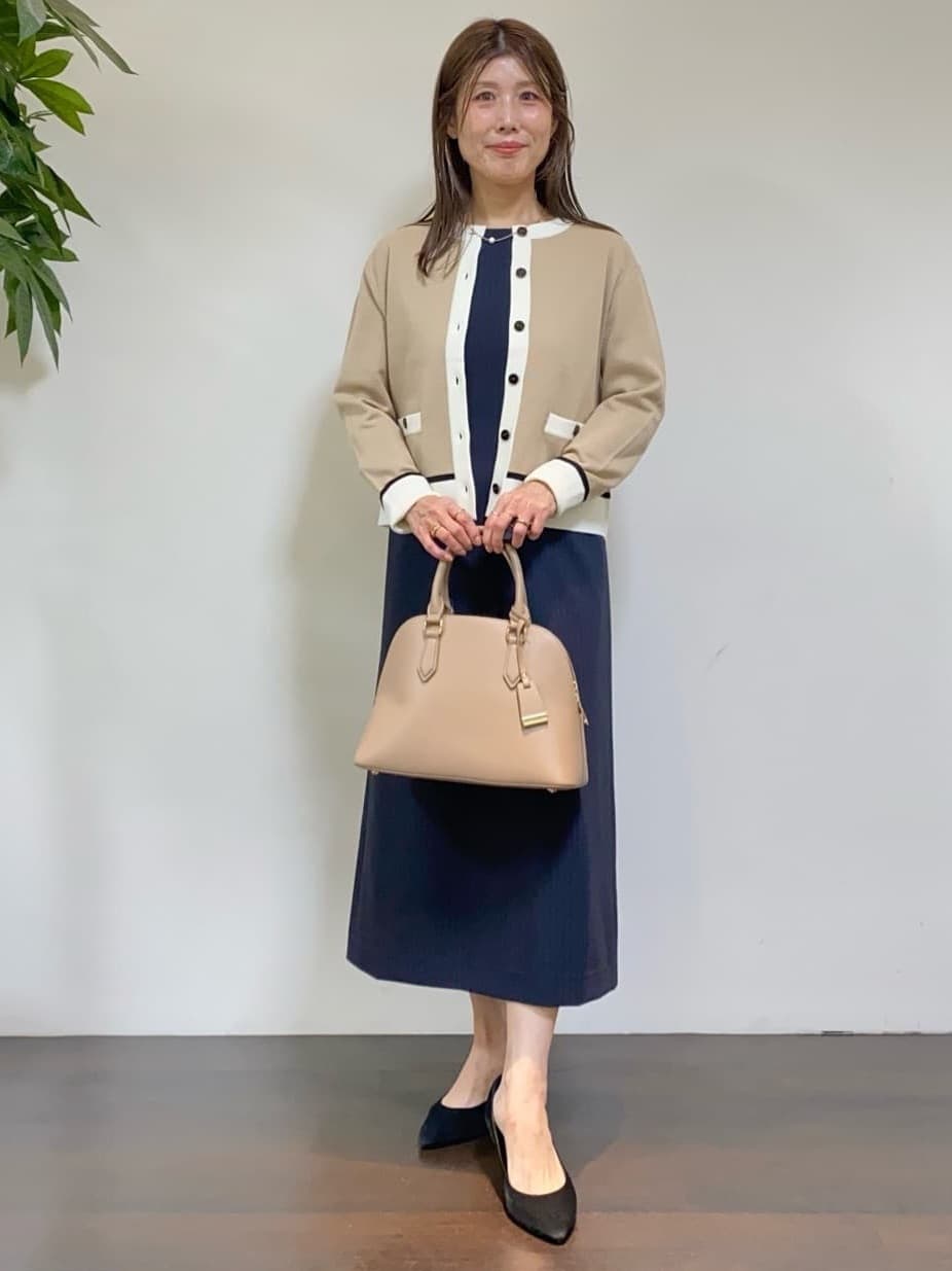 tomoさんの「UNTITLED｜【アンサンブル可/ジャケット風】ウールミラノリブカーディガン」を使ったコーディネート