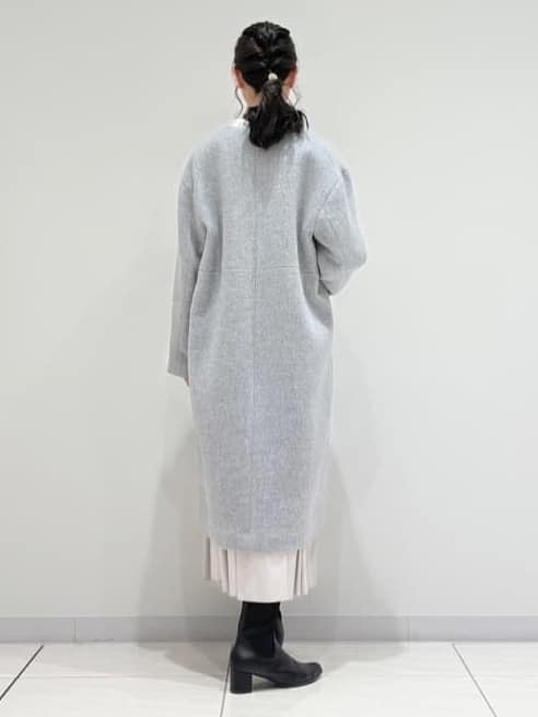 kayoさんの「INDIVI｜【軽量／ウール混】ライトフォルム ロングコート」を使ったコーディネート