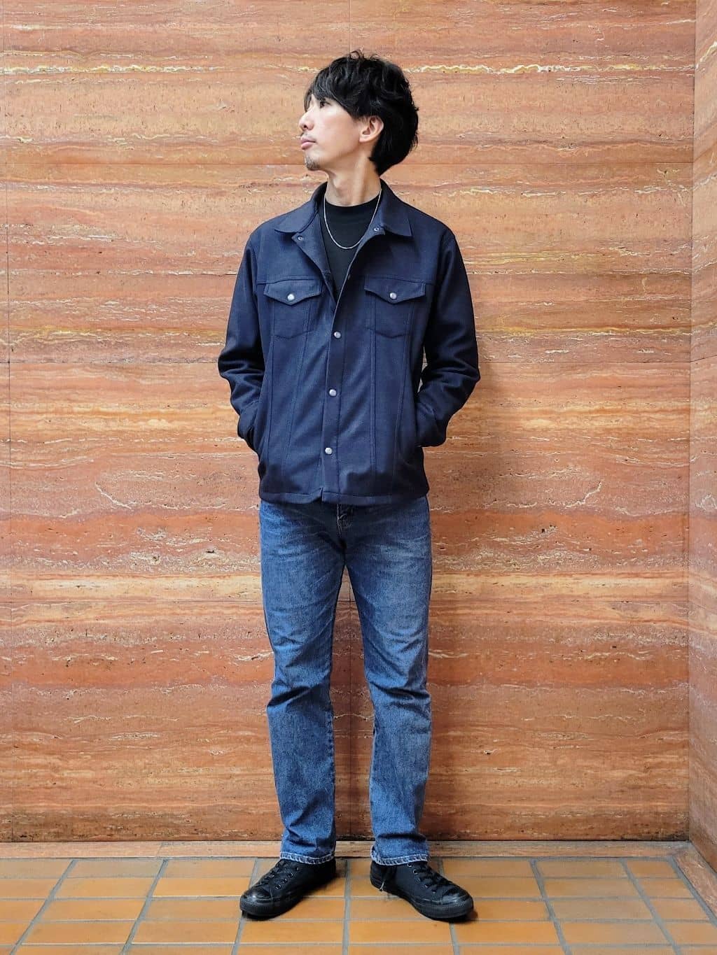 piroyaさんの「TAKEO KIKUCHI｜【モンスターストレッチ】日本製 ウォッシュド デニムパンツ」を使ったコーディネート