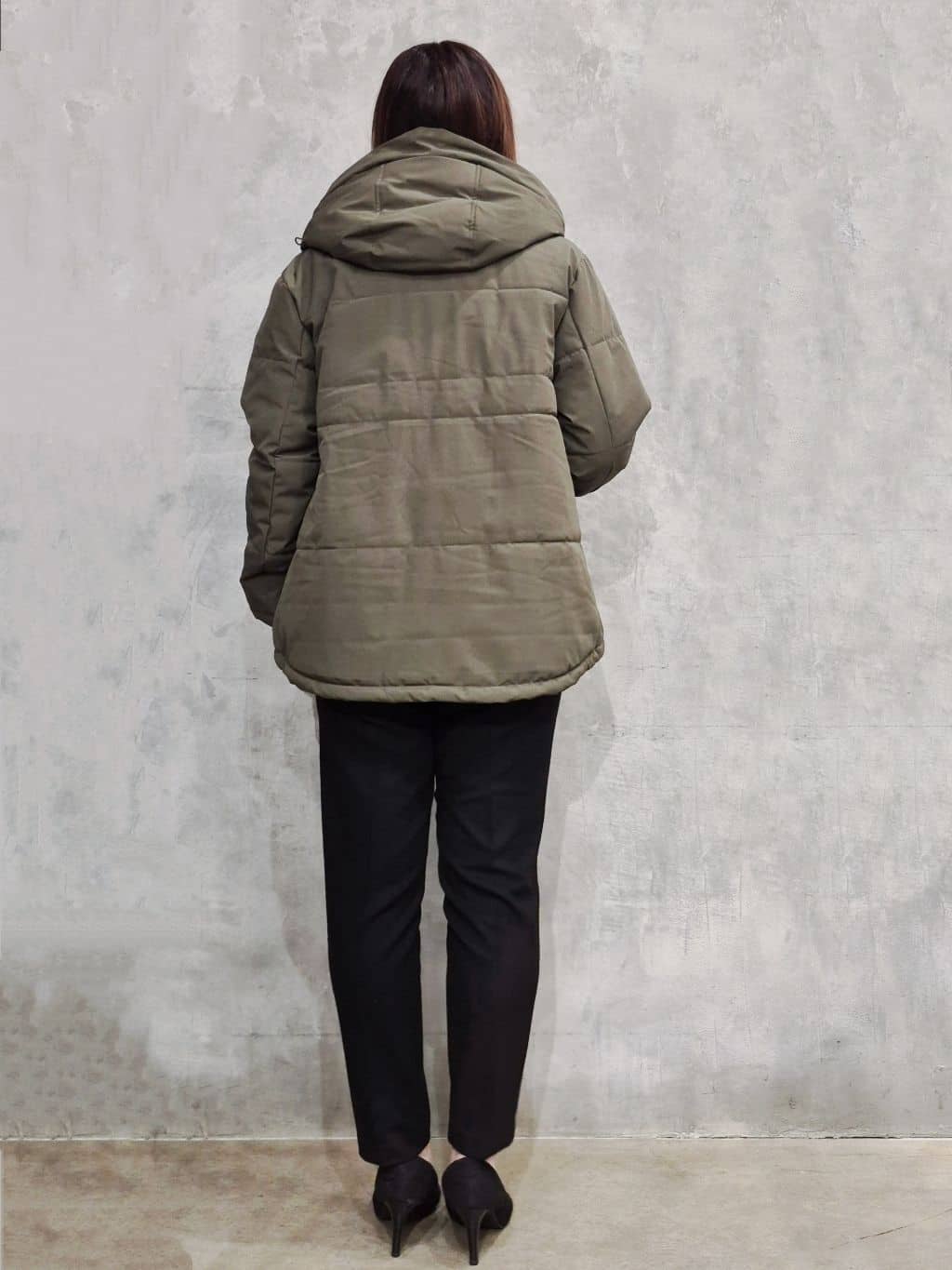 ひさえさんの「THE SHOP TK｜【すっきり見えシルエット】上品ふわもこ中綿ブルゾン」を使ったコーディネート