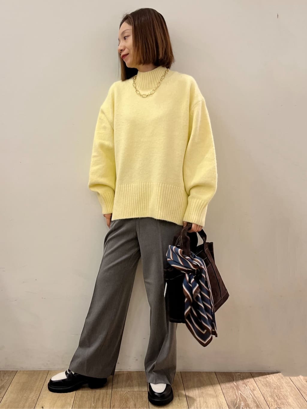 kcさんの「OPAQUE.CLIP｜ウォームタッチ イージーワイドパンツ【洗濯機洗OK／ストレッチ】≪SS～LL≫」を使ったコーディネート