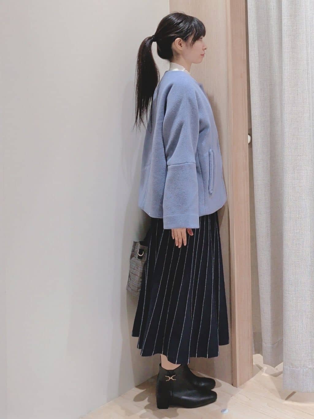 Yuiさんの「grove｜【ウール混】軽やかに羽織れるショートコート」を使ったコーディネート