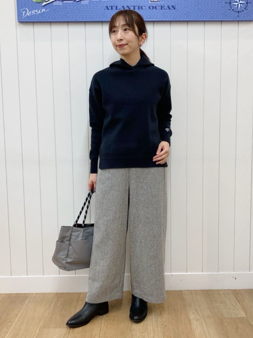 yoshiさんの「Dessin｜【洗える／体型カバー】ちょうどいいニットパーカ」を使ったコーディネート