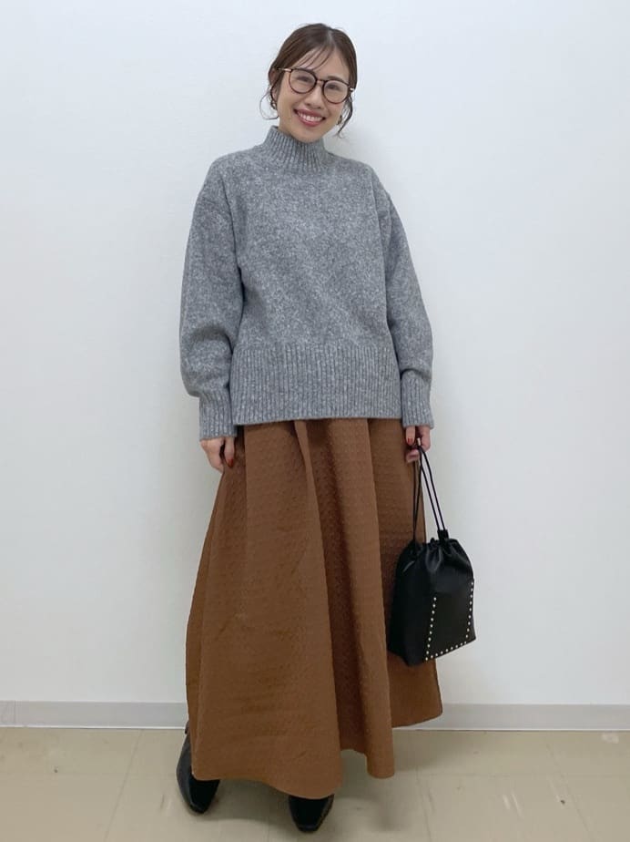 Akiさんの「OPAQUE.CLIP｜ふわふわハイネックニット【洗濯機OK】」を使ったコーディネート