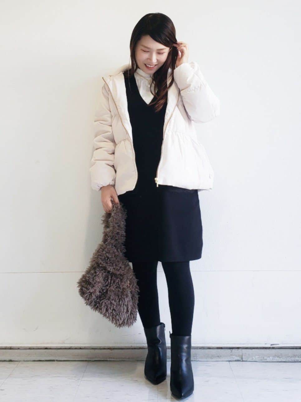 Riaさんの「index｜チェーン&times;フェイクパール マンテルネックレス」を使ったコーディネート