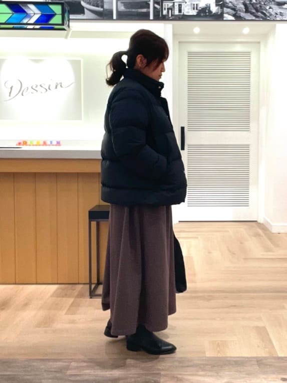 rinさんの「Dessin｜【洗える】ペイント風刺繍入り配色ラインニット」を使ったコーディネート