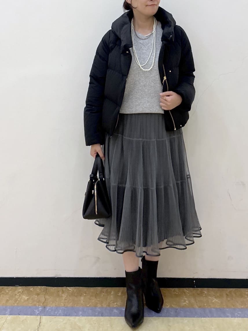 akariさんの「index｜KAWADAダウンショートコート【撥水／洗濯機OK／静電気防止裏地】《XS～LL》」を使ったコーディネート