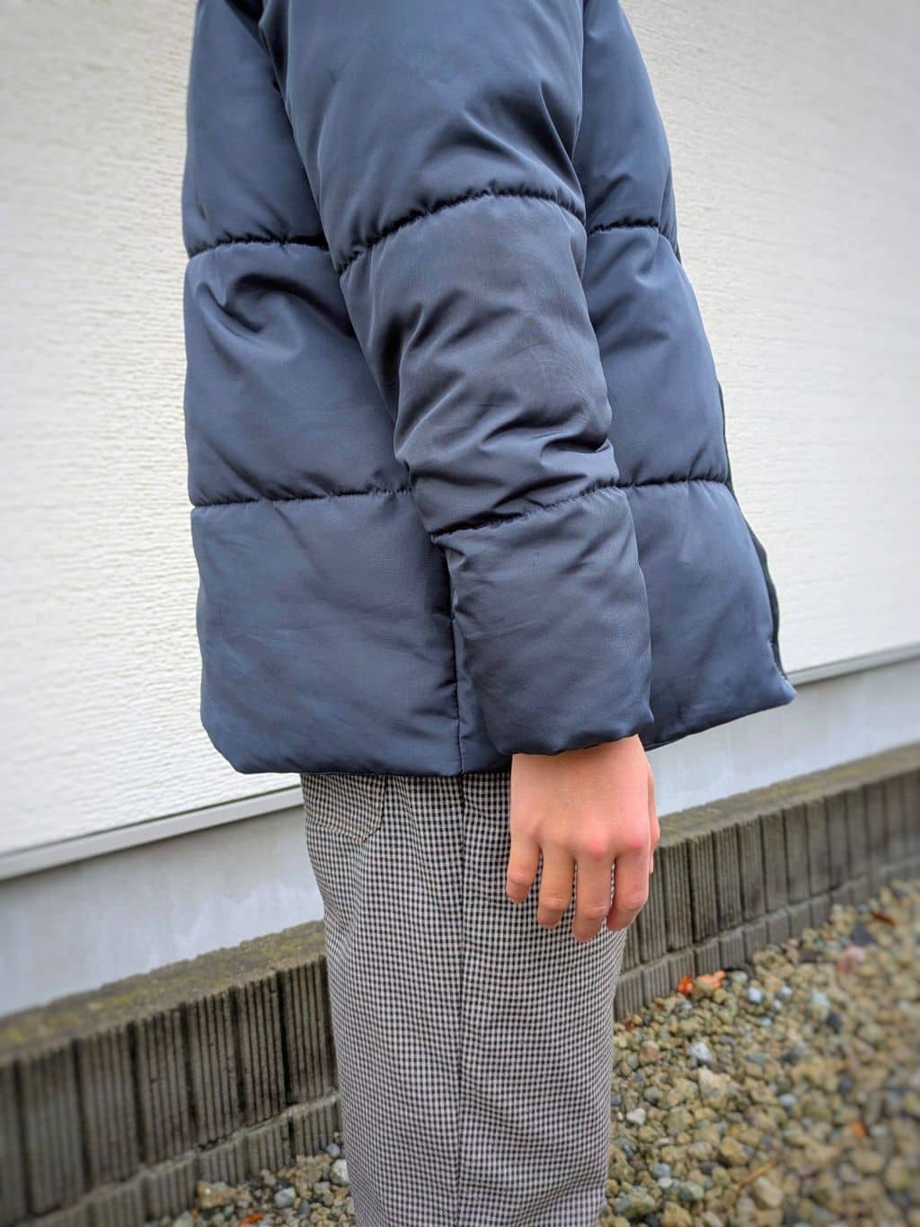 4410さんの「THE SHOP TK｜【110-160】スタンドネック中綿ブルゾン」を使ったコーディネート