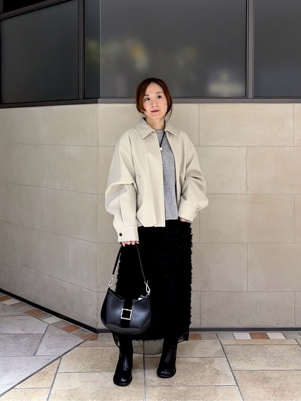 よねさんの「INDIVI｜【洗える】ヘアリーフォルムニット」を使ったコーディネート
