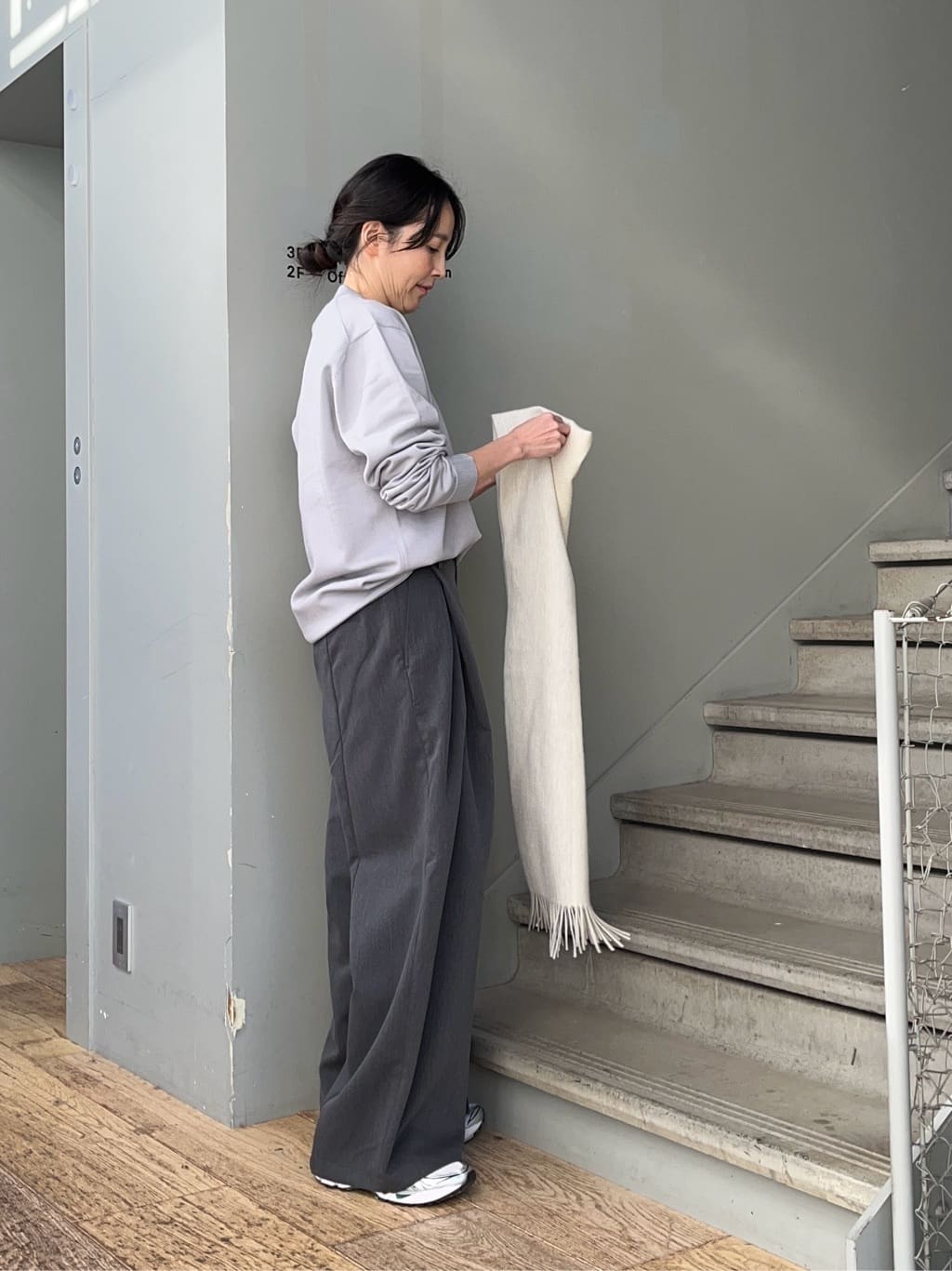 神野（jinno）さんの「TAKEO KIKUCHI｜【Sサイズ～】アンチピリング テーラードネック ニット」を使ったコーディネート