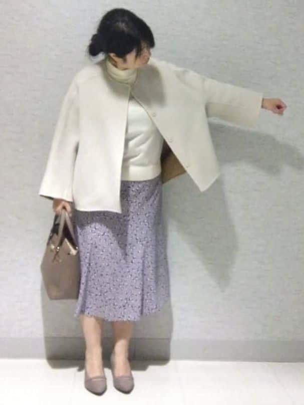 sakoさんの「Reflect｜【秋映え／重ね着風スタイルに◎】フリルプリーツスリーブニット」を使ったコーディネート