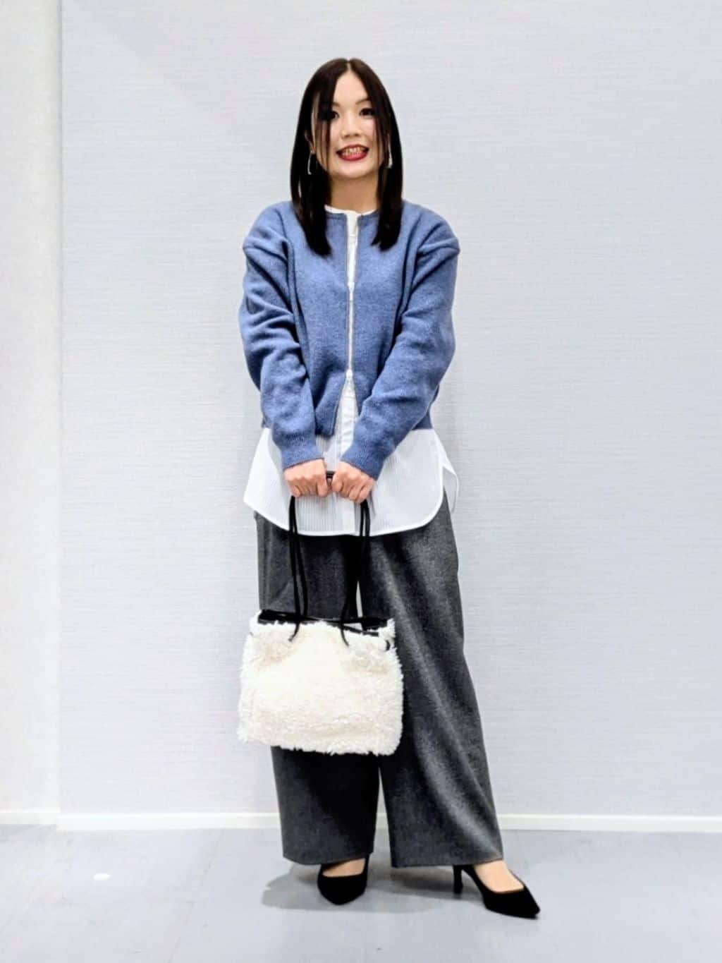 makkyさんの「UNTITLED｜【ゆったりサイズ／着丈短め】ジップニットカーディガン」を使ったコーディネート