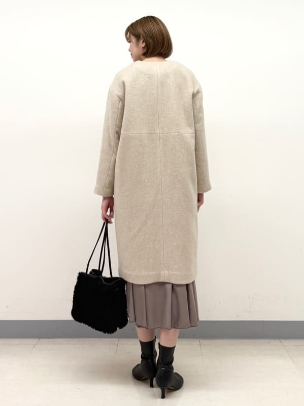 まいこさんの「INDIVI｜【軽量／ウール混】ライトフォルム ロングコート」を使ったコーディネート