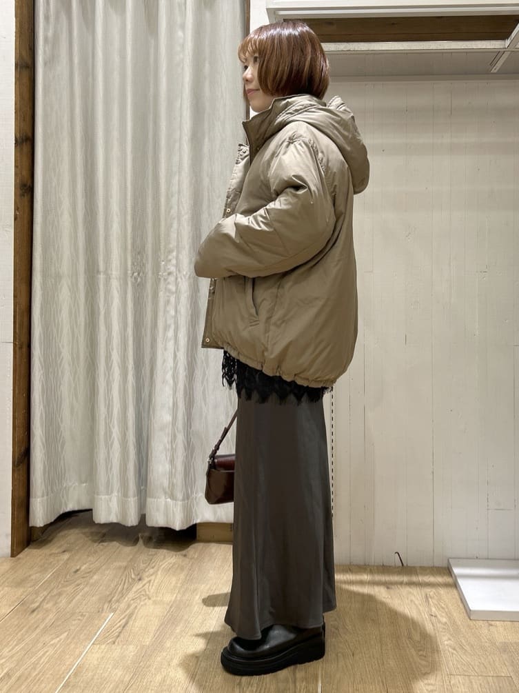 ga_riさんの「THE SHOP TK｜【ぎゅっとされているような暖かさ】撥水中綿ブルゾン」を使ったコーディネート