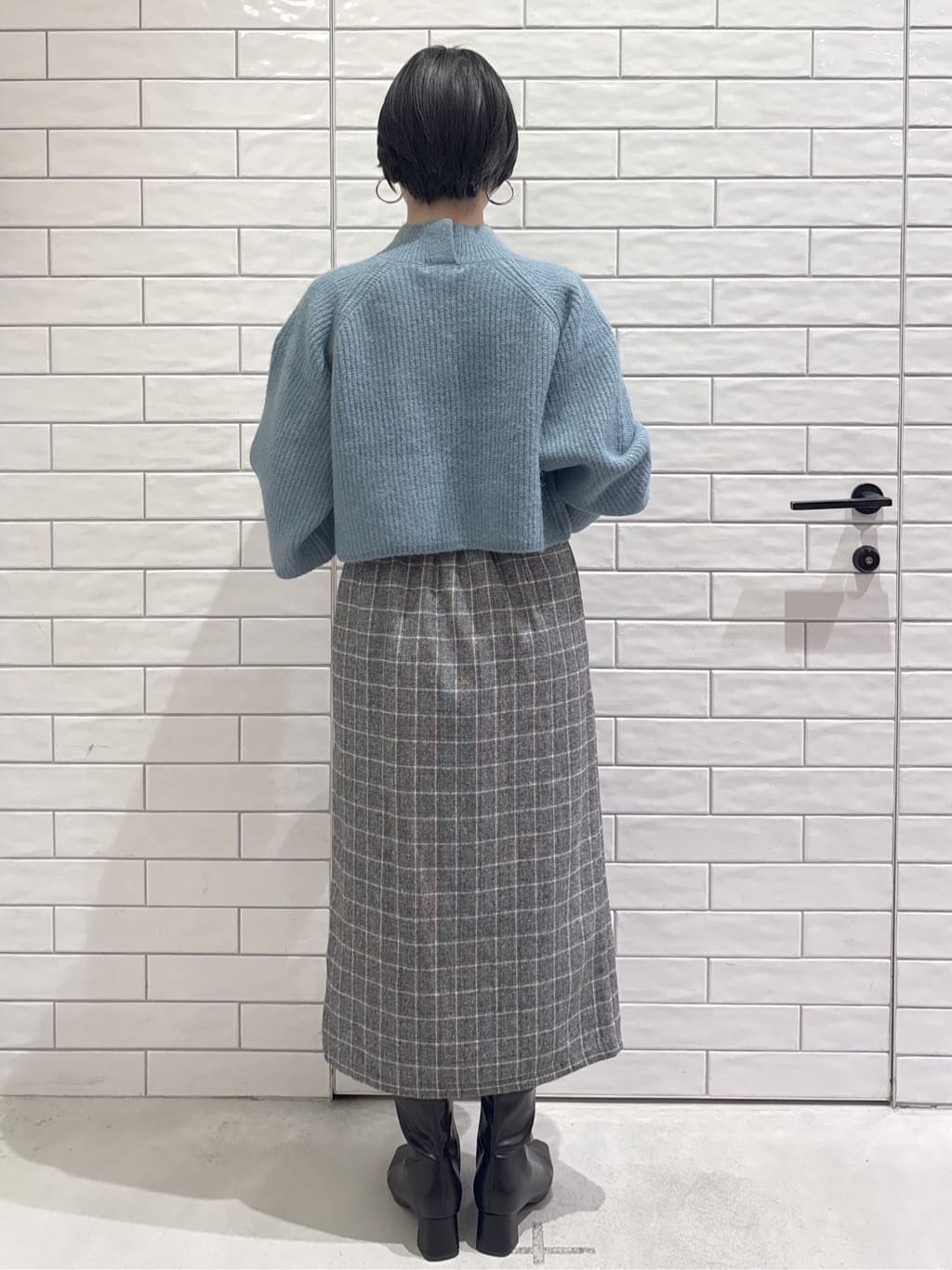 ayumiさんの「OPAQUE.CLIP｜MIXミドルゲージショートあぜニット【洗濯機OK】」を使ったコーディネート