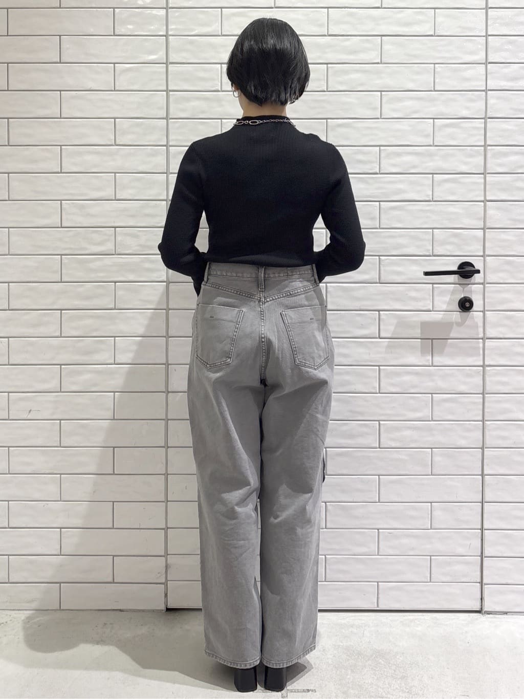 ayumiさんの「OPAQUE.CLIP｜レースフレアハイネックリブニット【洗濯機OK】」を使ったコーディネート