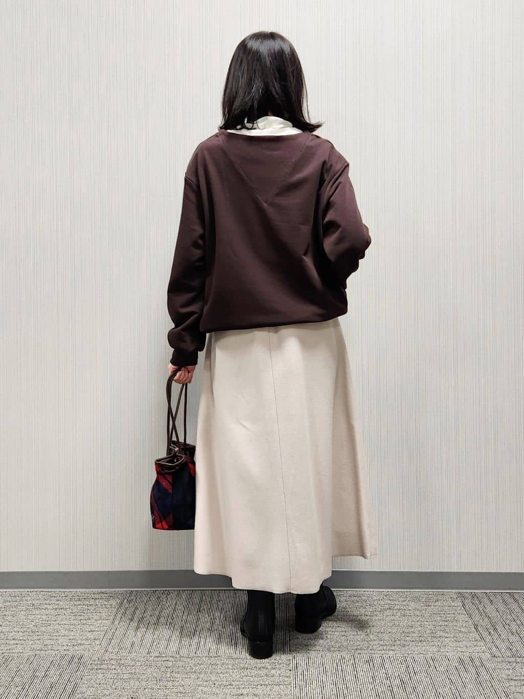 naraさんの「Dessin｜メルトンジャージフレアスカート」を使ったコーディネート