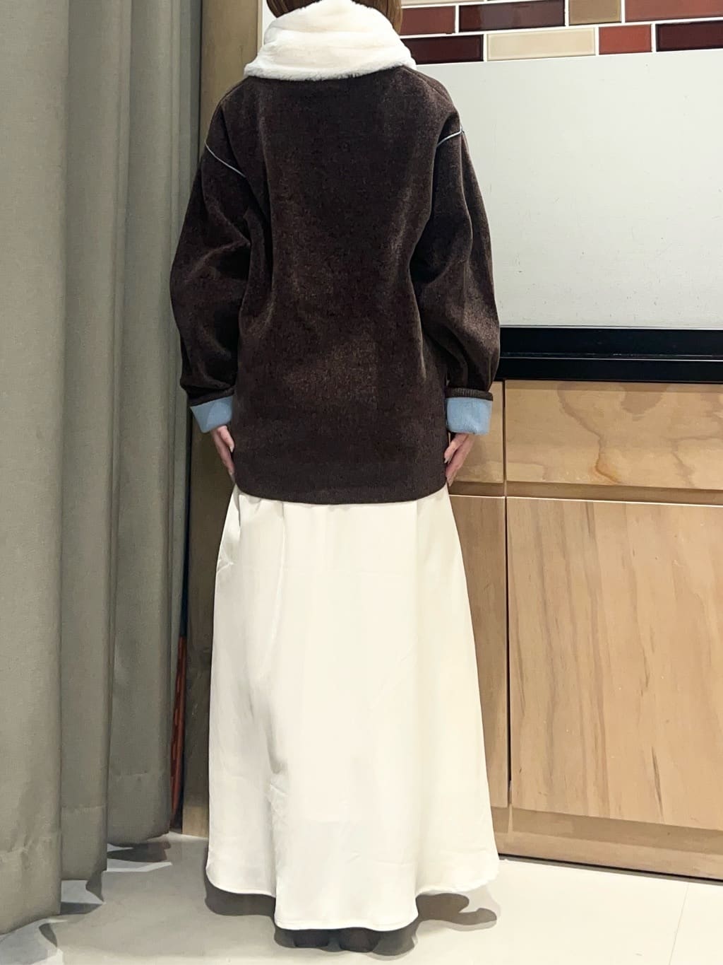 かのさんの「THE SHOP TK｜【包み込まれるような柔らかさ】配色モールニット 洗濯機OK」を使ったコーディネート