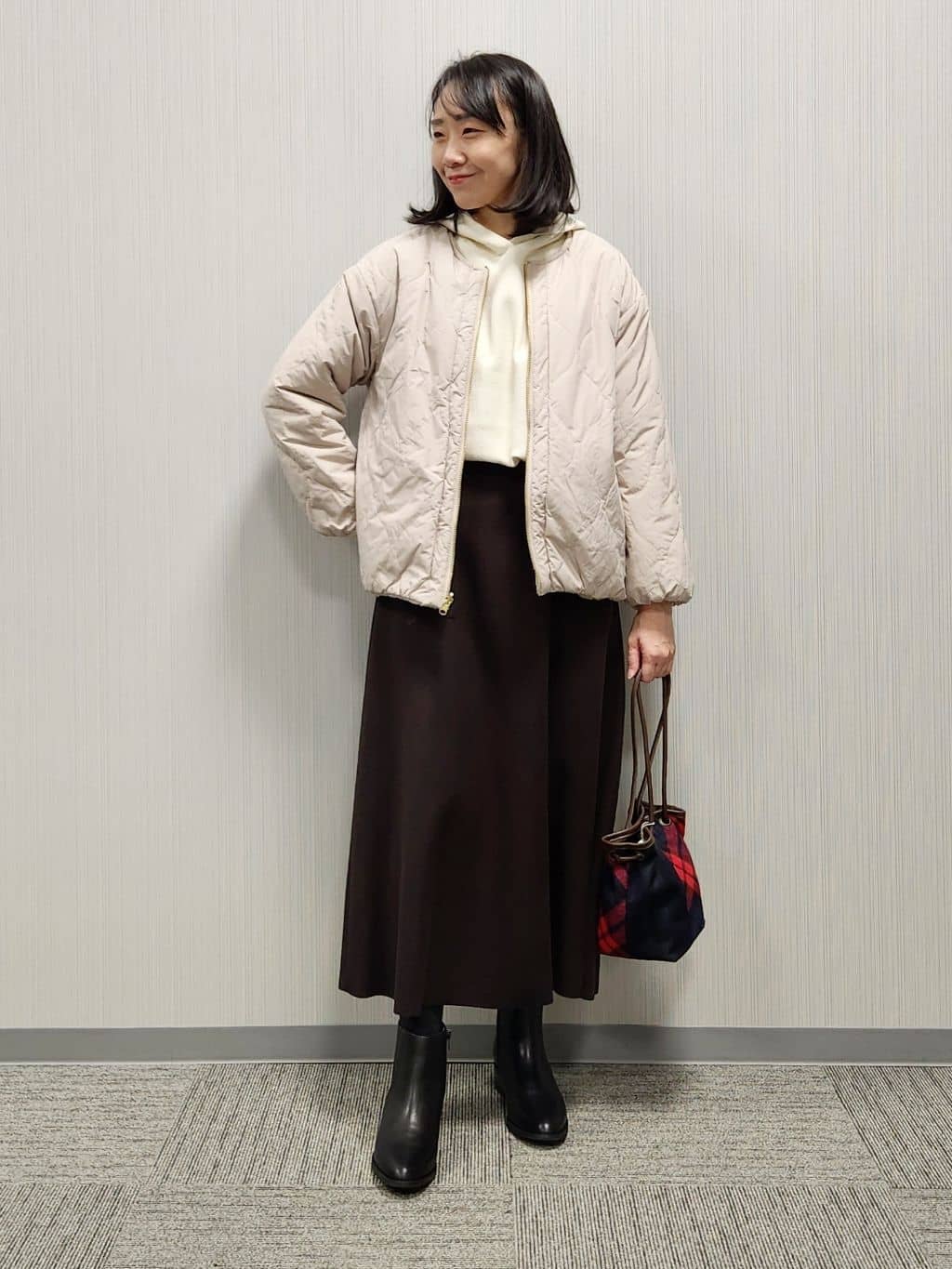 naraさんの「Dessin｜【2WAY】リバーシブルタフタボアアウター」を使ったコーディネート