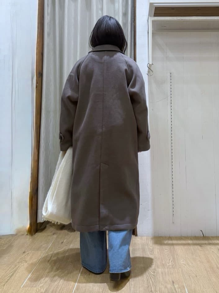 chさんの「THE SHOP TK｜ジャージメルトンスタンドカラーコート」を使ったコーディネート
