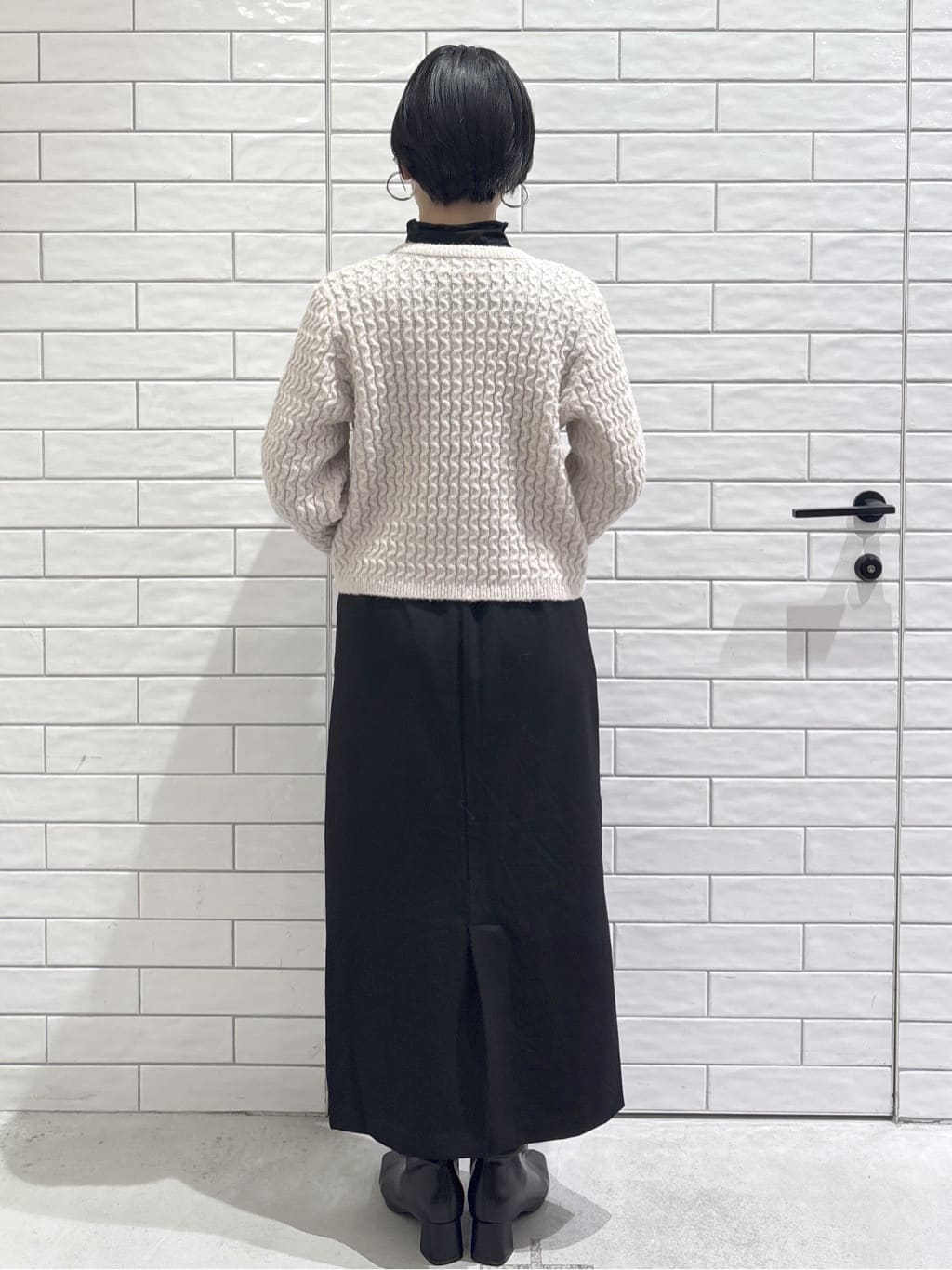 ayumiさんの「OPAQUE.CLIP｜モヘヤタッチケーブル金ボタンカーディガン【洗濯機OK】」を使ったコーディネート